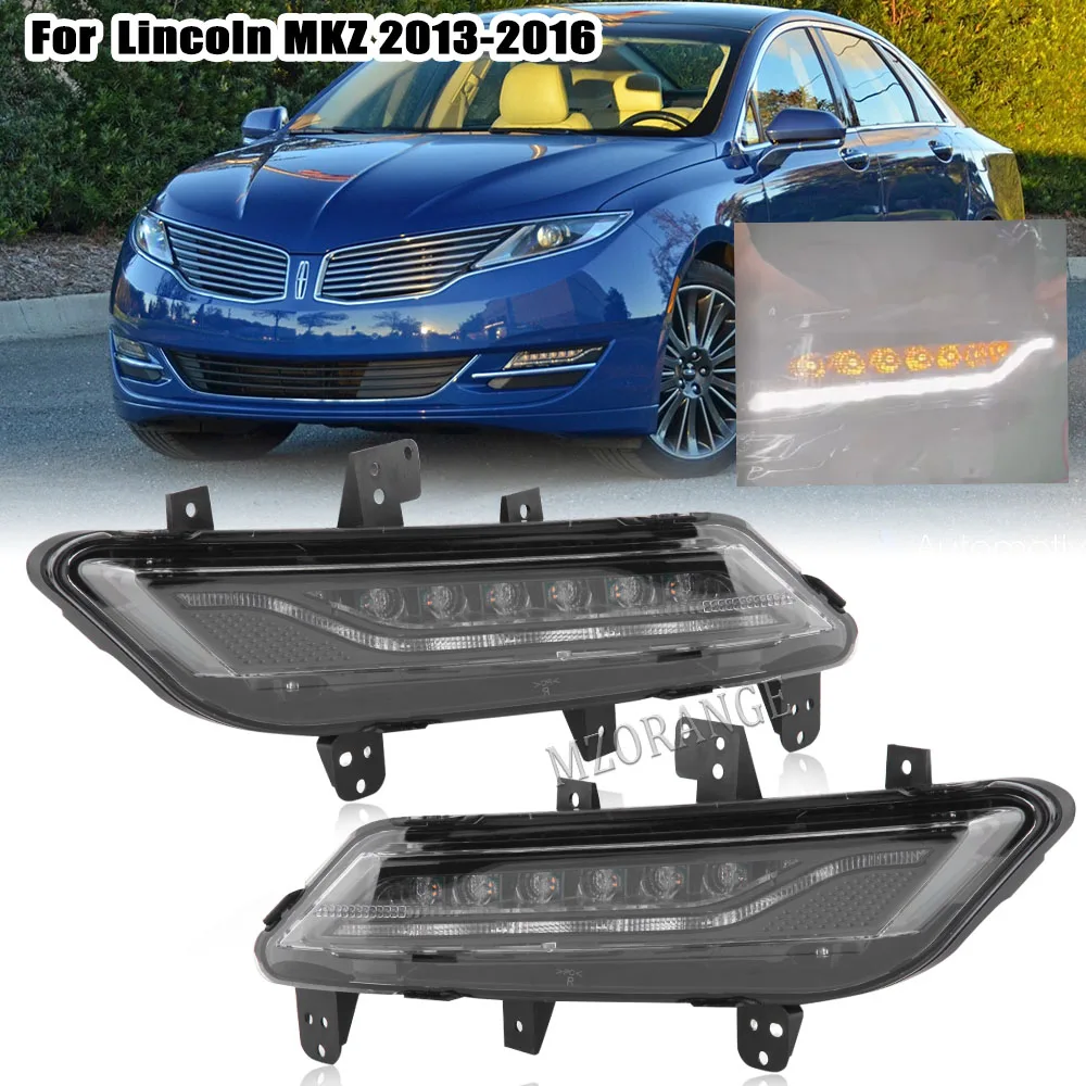 FOR Lincoln MKZ 2013 2014 2015 2016 Fog Light Assembly LED DRL Daytime Running Foglights Headlights Car Accessories DP5Z15A201B