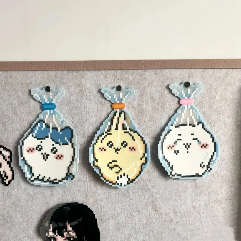 Portable Hachiware Usagi Umbrella Cartoon Pixel Acrylic Small and Cute Keychain Pendant Bag Decoration Pendant Gift for Friends