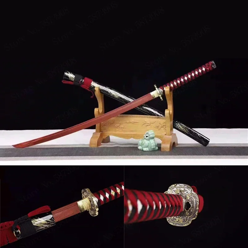 103cm Iaido Wood Sword Japanese High Quality Wooden Katana Bushido Training Cassia Siamea Cosplay Collect Wall Decoration