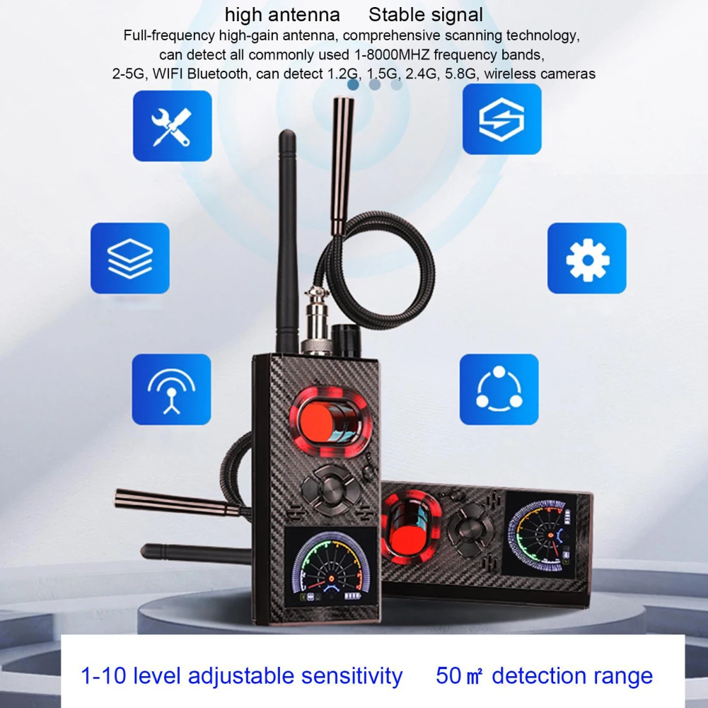 Detektor Radio freqensi sinyal kamera nirkabel, lensa pemindai Gps, alat deteksi Multi suasana