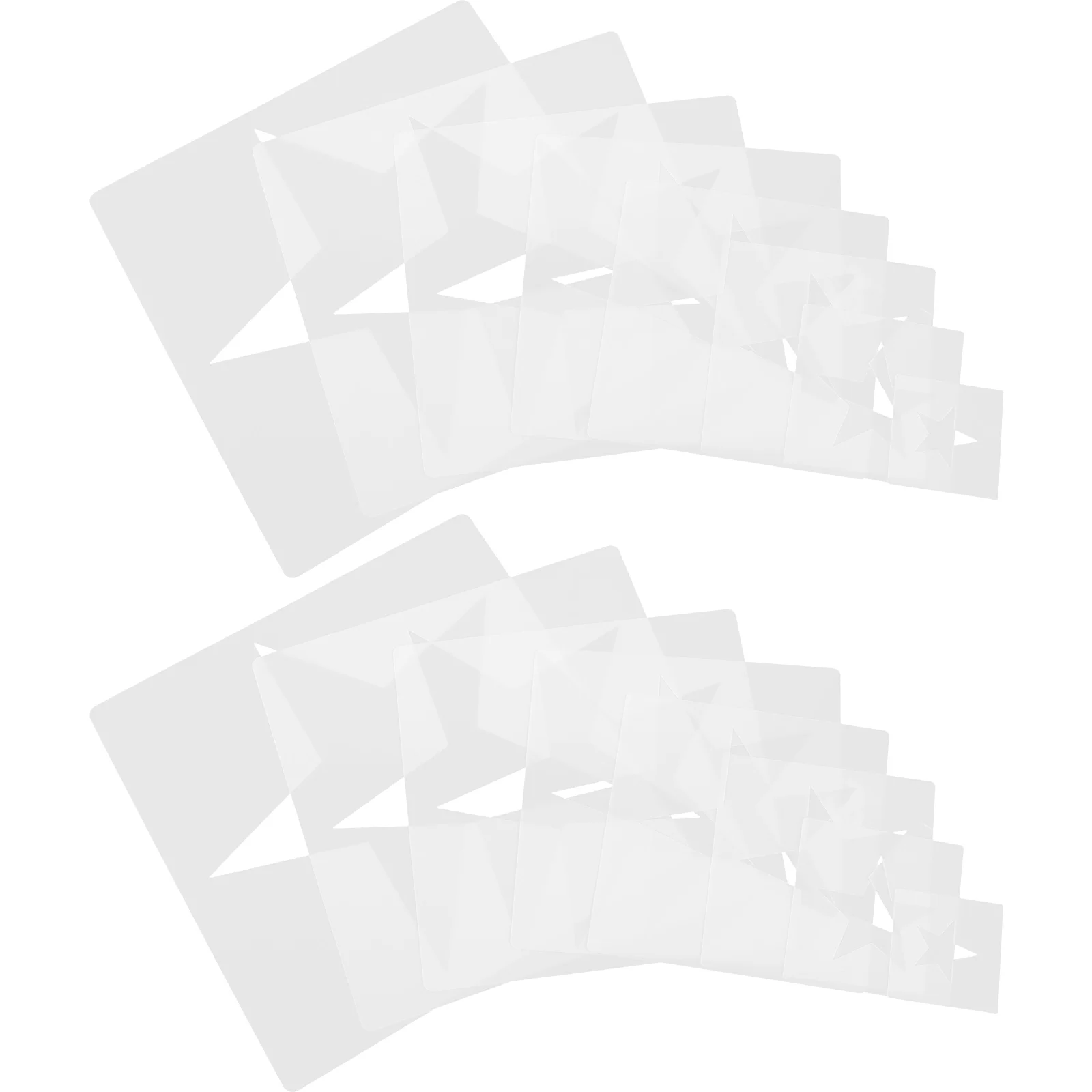 

16Pcs Star Stencils for Painting Reusable Craft Templates DIY Projects Wall Art Decor Large Stencil Set Professional