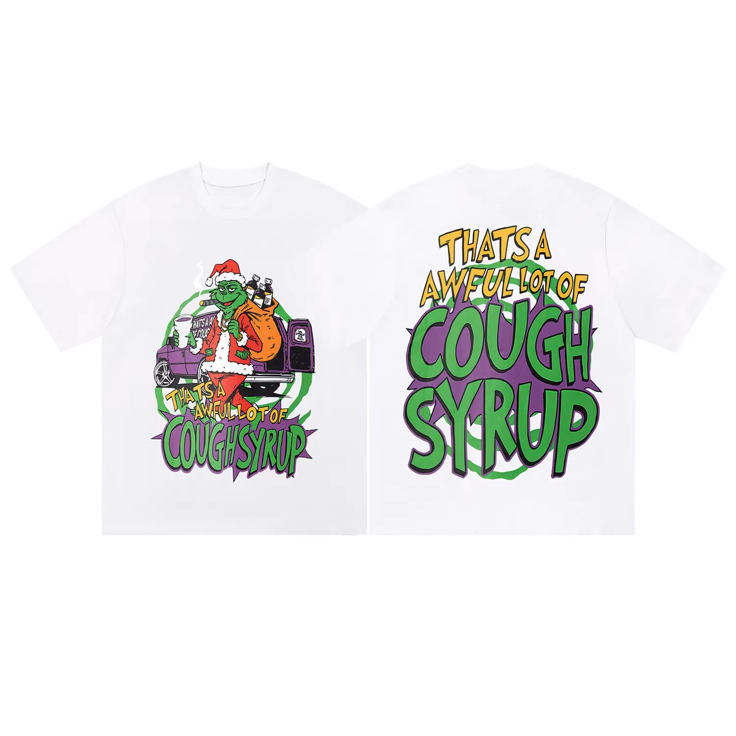 2026 Cool New Y2k That A Lot of Awful Cough Syrup American-style High Street Short-sleeved Cotton T-shirt for Both M