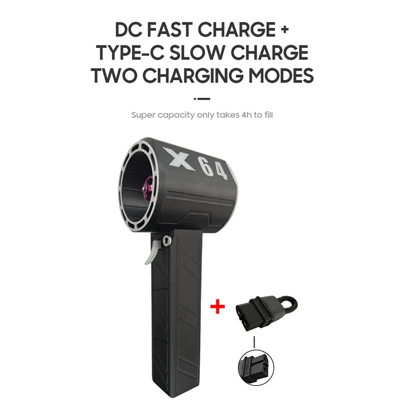 ABGR-X64 Mini Turbo Jet Fan Motore Brushless Potente Spinta Istantanea 1.4Kg/S 1000W Velocità del Vento Ventilatore Asciugatrice