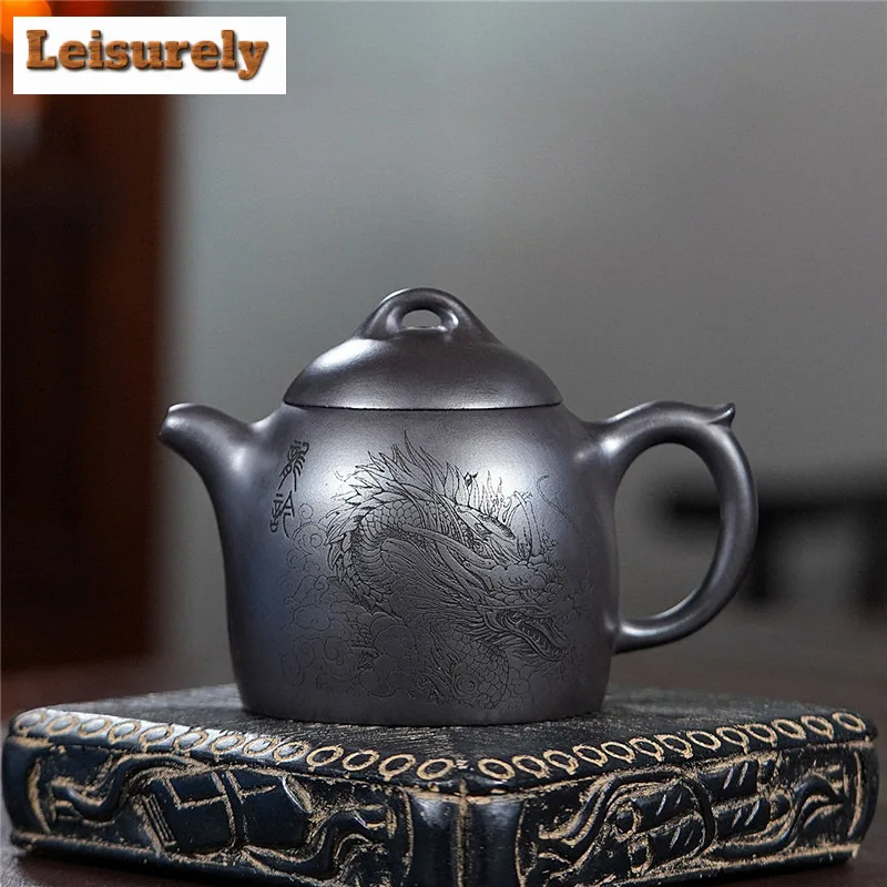 

250 мл Исин Фиолетовые глиняные чайники Famous Master Handmade Qin Quan Pot Сырой рудный камень Желтый грязевой чайник с фильтром Чайный сервиз Zisha