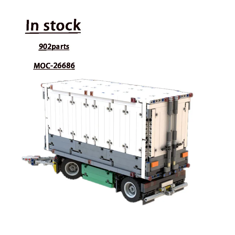 

MOC-26686 City Classic Trailer Axle Dry Truck Box Model Building Blocks 902 Pieces Boys' and Children's Birthday Gift Toy