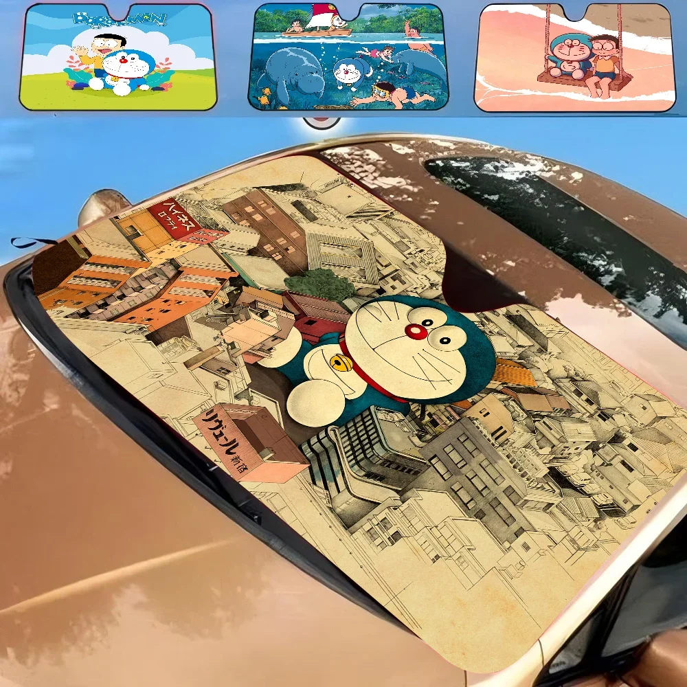 

BANDAI Cartoon Doraemon Windshield Sun Shade for Car SUV Truck Front Window Sun Shade Accessory Visor Protector Shield Cover
