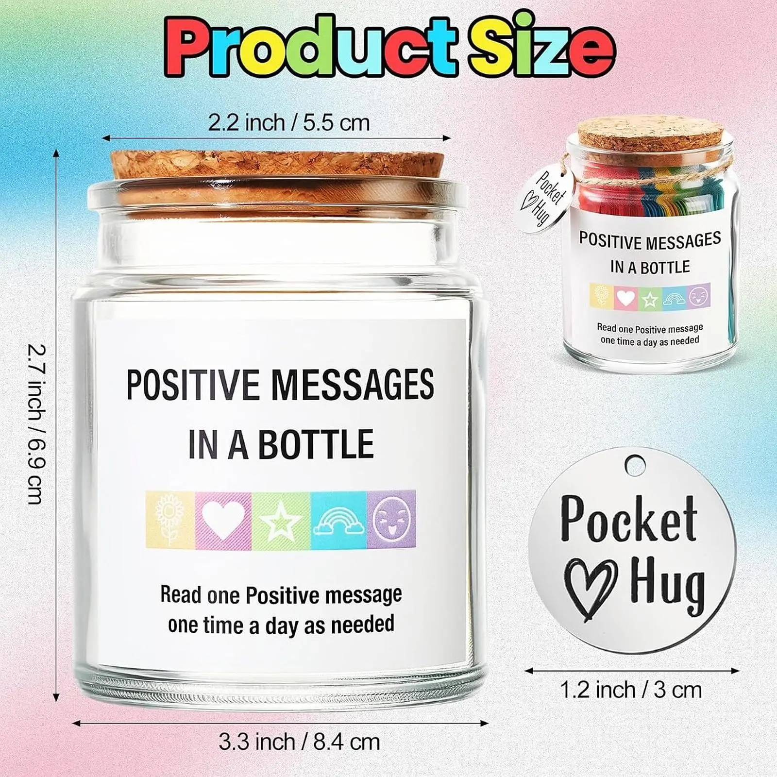 Positive Affirmation Jar Inspirational Reminders for Wife Daughter Friends