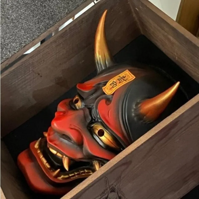 씰링 프라진 마스크 코스프레 소품 일본 스타일 빨간색과 검은색 바이트 로프 프라진 악마 호러 마스크