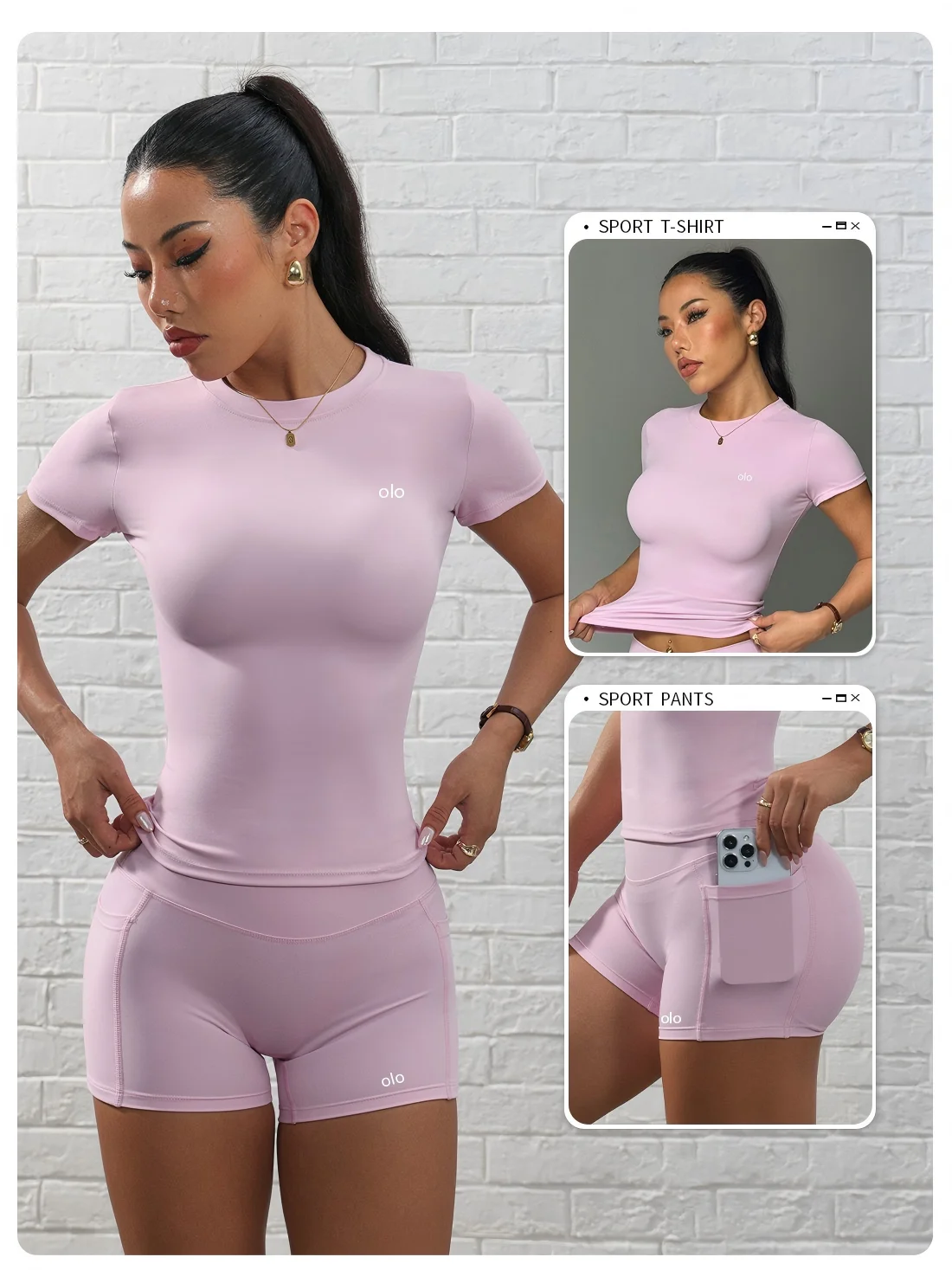 2026 Yoga Set Speed Drying Round Neck Yoga Set - Tight High Elasticity Yoga Suit Two Piece Set Running Sports Fitness Tennis Set