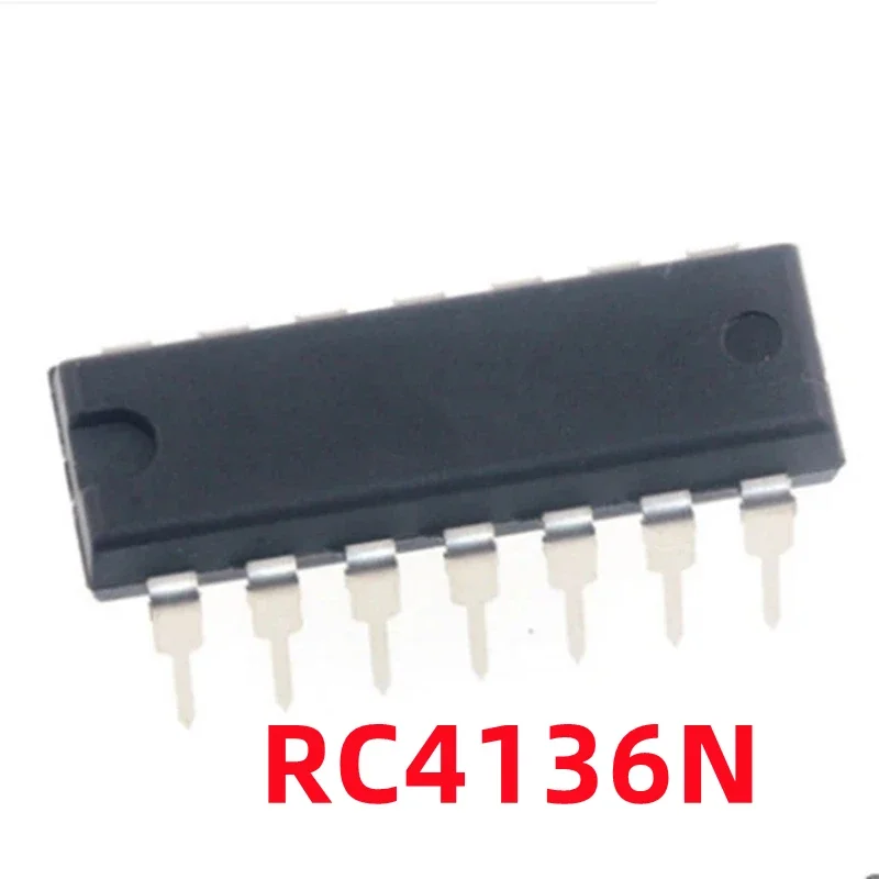 1PCS New Original RC4136N RC4136 DIP14 Direct-Plug Quad General Operational Amplifier