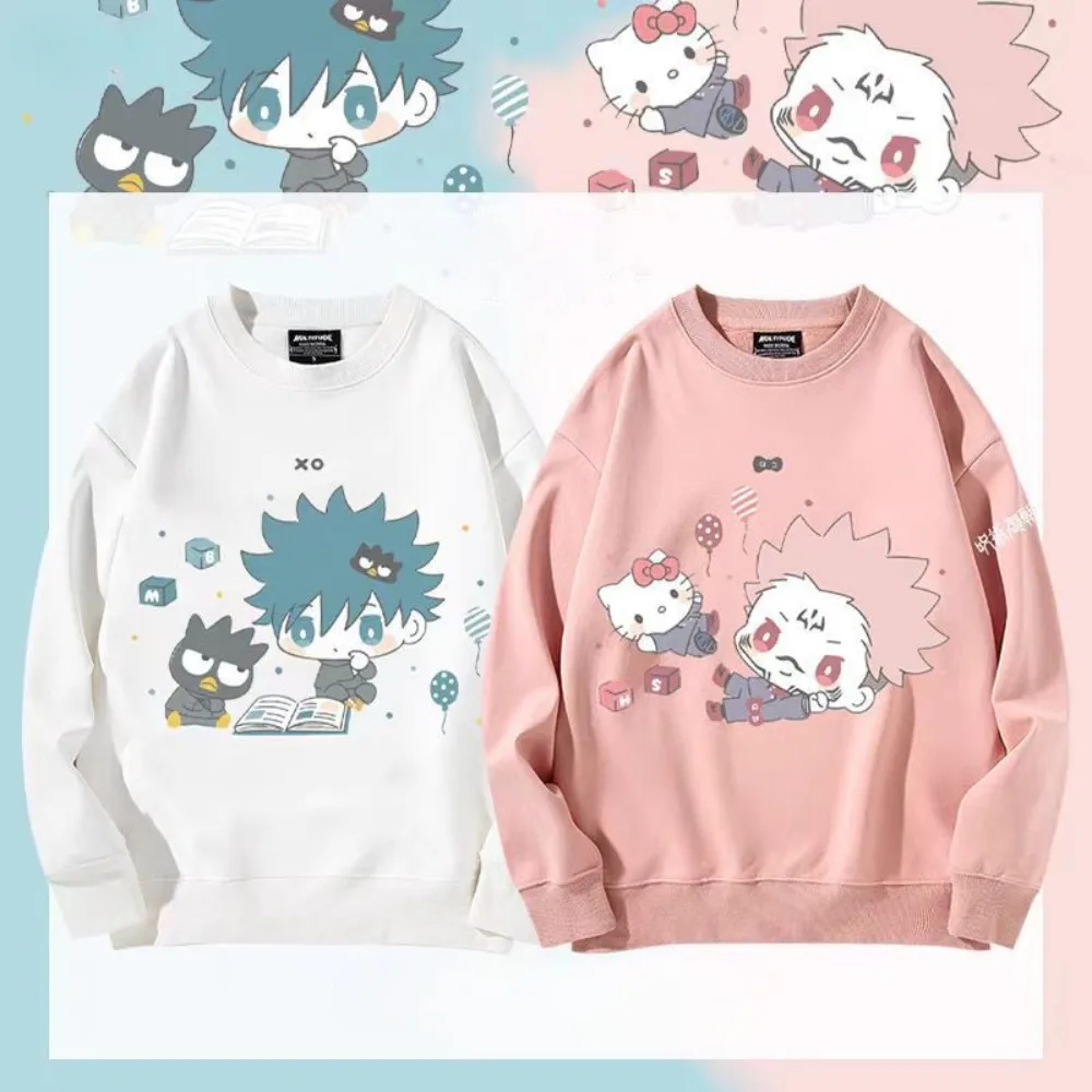 Sanrio Cinnamoroll Sweatshirt Cute Cartoom Jointly-designed Round Neck Tops Fashion Comfortable Hello Kitty Anime Couples Dress