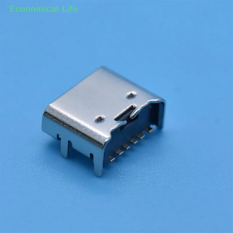 10Pcs/Lot Type C 6 Pin SMT Socket Connector USB 3.1 Type-C Female Placement SMD