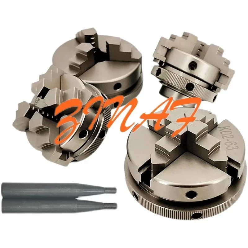 K01 50 K01 63 K02-50 Non rusting nickel plating Chuck three/four Jaw,Suitable for Mini Lathe Chuck M14*1  Connecting rod adapter