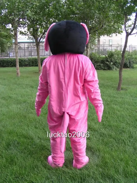 New Adult Best Sale Lovely Pink Dog Animal Cartoon Mascot Costume Christmas Fancy Dress Halloween Mascot Costume