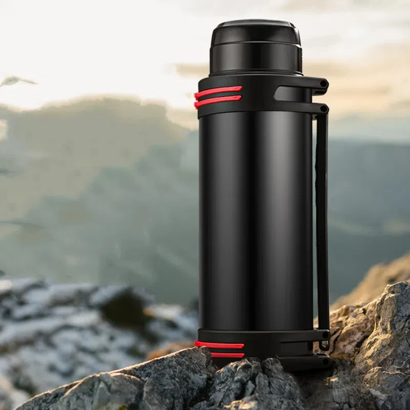 

Large Capacity Outdoor Portable Thermos Bottle with Handle Stainless Steel Insulated Water Bottle Keep Hot and Cold for 42H