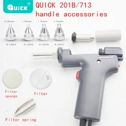 Pistola de sucção elétrica QUICK201B, Conjunto do aquecedor 201B, Esponja do filtro, Bocal