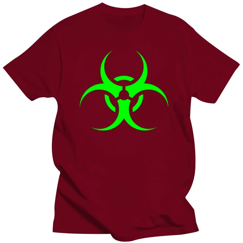 Funny Biohazard Symbol Tshirt Men 100% Cotton Women Tshirts O Neck Plus Size S-5xl