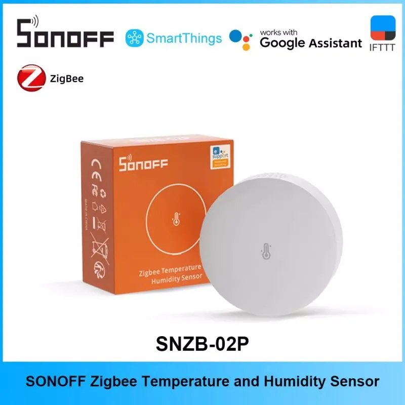 SONOFF SNZB 02P EWeLink Гаджеты для умного дома ZigBee Датчик температуры Детектор влажности Термометр Alexa Google Assistant Яндекс