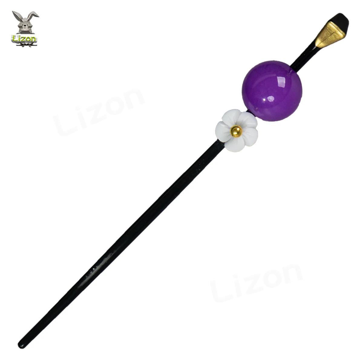 Takerlama Tamayo Cosplay Hairpin Demon Slayer Kimetsu No Yaiba Purple Bead Flower Hair Pins Japanese Kimono Jewelry Accessories