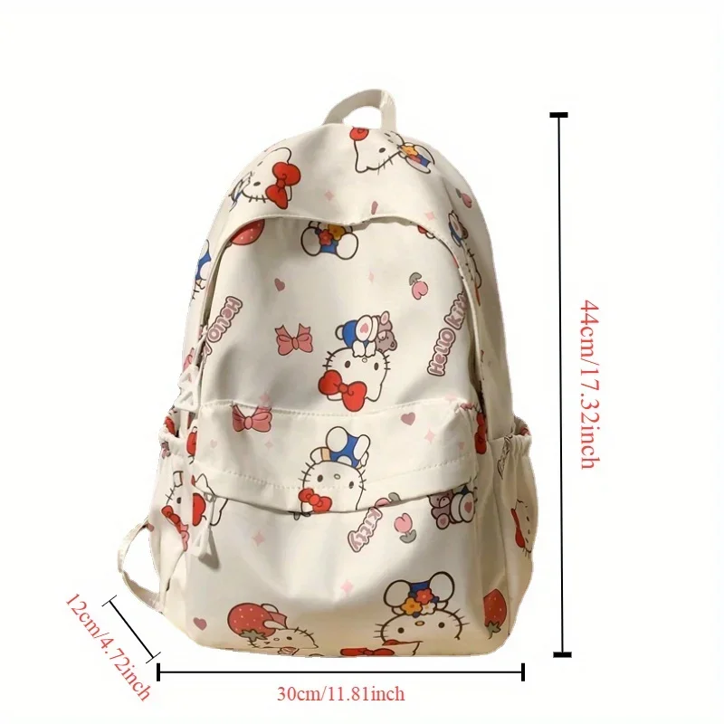 Sanrio HelloKitty Knapsack Cartoon Anime Student Teenagers Large Capacity Backpack Fashion Convenient Travel Bags Girl Schoolbag