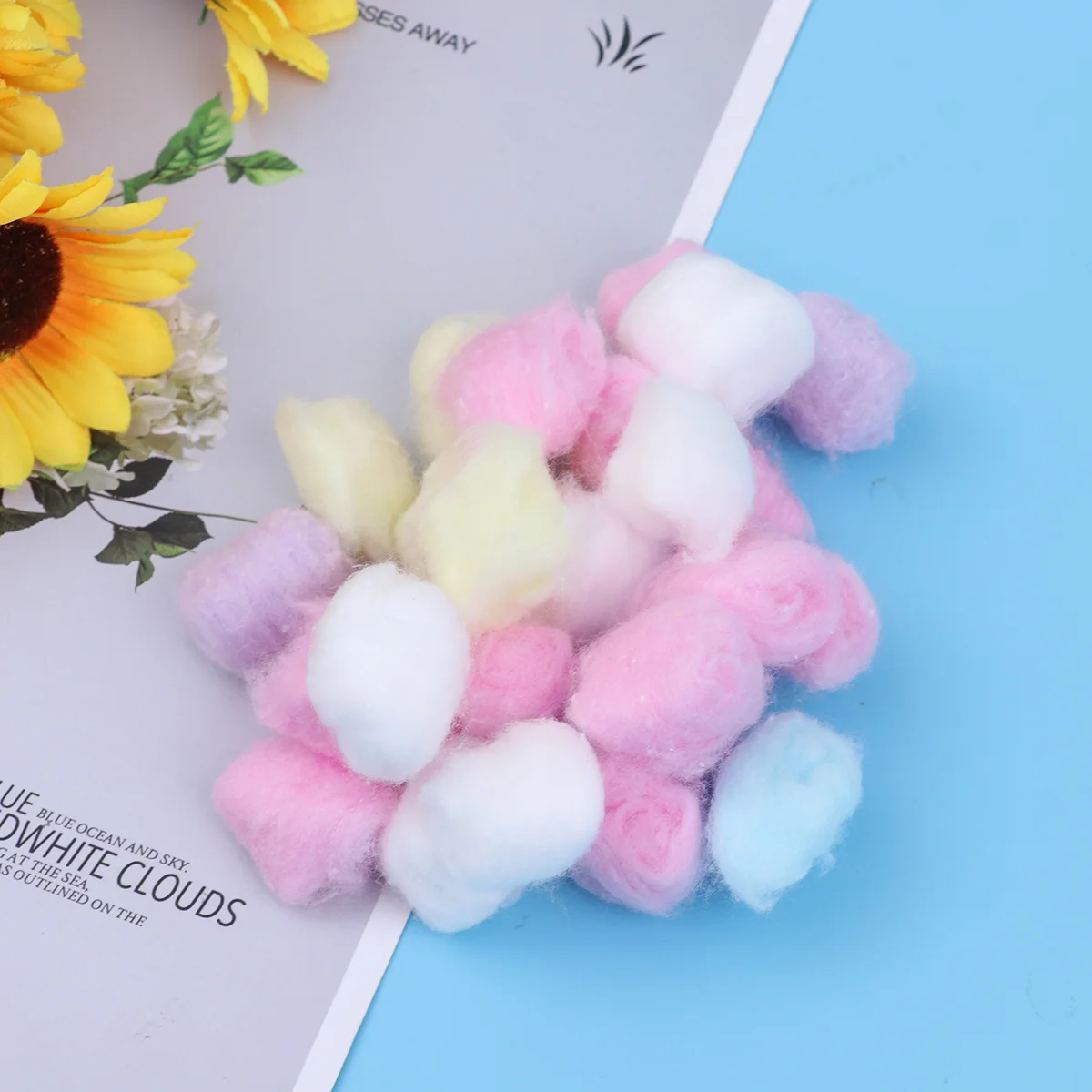 1 Bag/500g Face Color Cotton Ball Makeup Cotton Balls Degreasing Cotton Ball for Beauty Salon Home Use