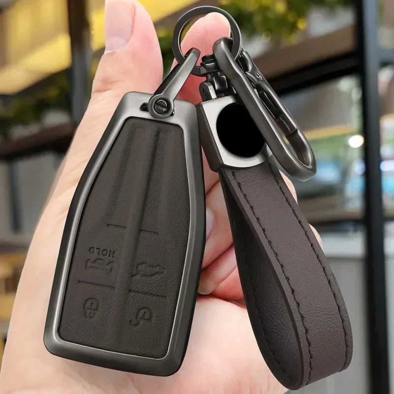 

Car Key Bag Hongqi Special Key Bag Chain Suitable For HS5 HS7 H5 H7 H9 H7 L5 High Quality Leather Zinc Alloy Car Accessories