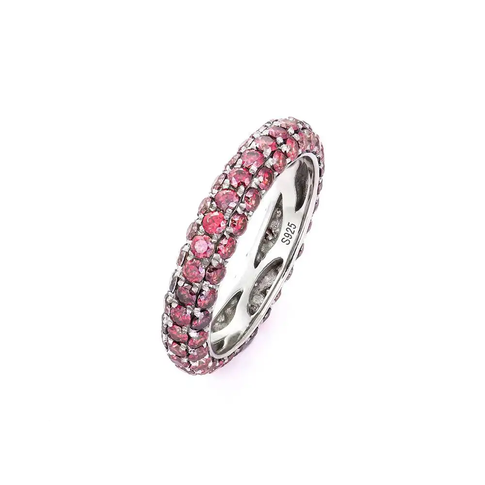 Moissanite Ring in Various Colors with Material Options Fashionable and Versatile for Multiple Occasions