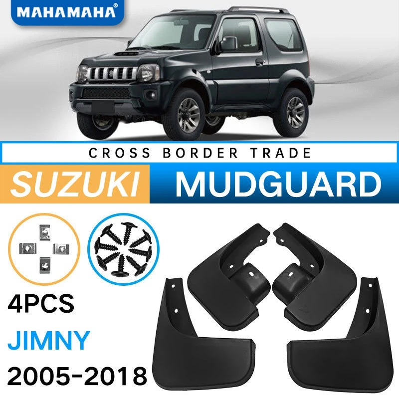 4pcs Front & Rear Fender For Jiminy Suzuki 2005-2018 Car Mud Flaps Splash Guard Mudguard Mudflaps Auto Accessories