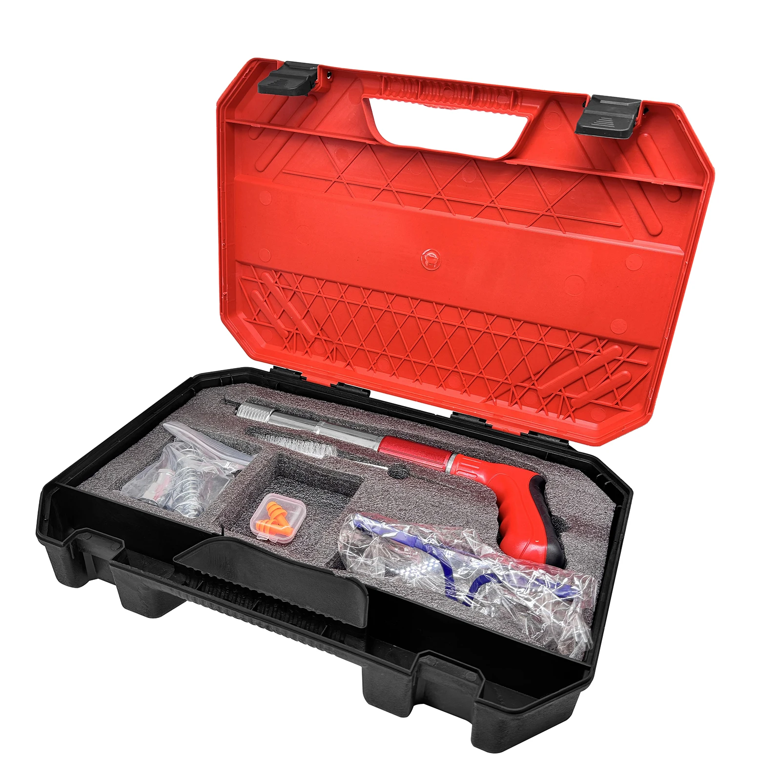 Manual Concrete Nail Gun with 5 Gears Adjustable Power Steel Pin Fastening Tool for Cement Brick Walls (Without Nails)