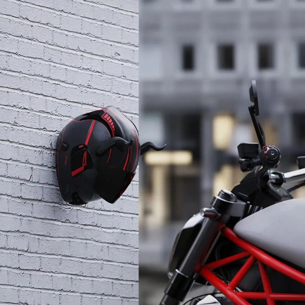 3PCS Wall Mount Motorcycle Helmet Hook Racks Multipurpose with Installation Accessories Storage Shelf Practical Durable