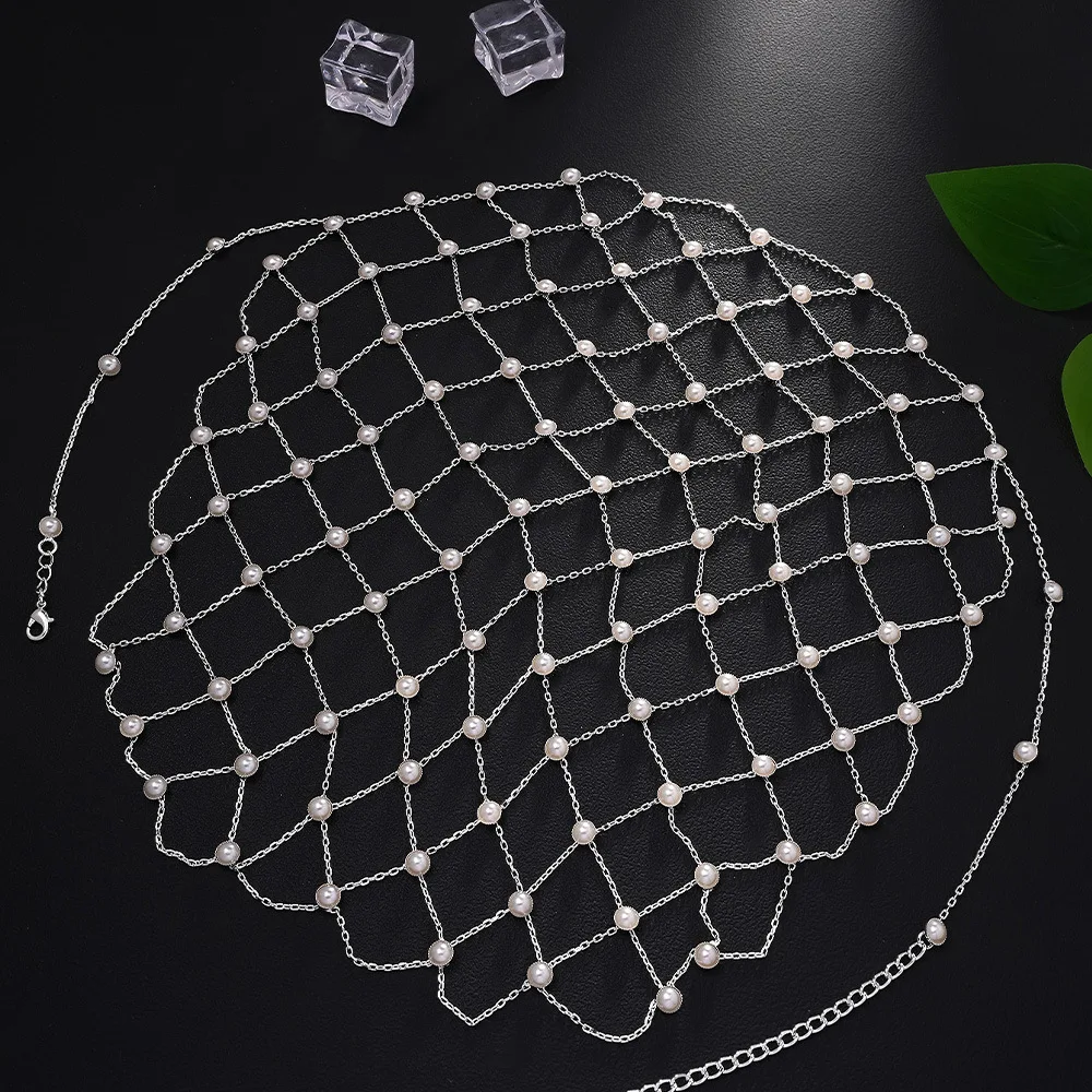 بوهو اللؤلؤ الأبيض قلادة رئيس سلسلة الزفاف إكسسوارات الشعر خوذة أنيقة بلينغ الزفاف الجبين سلسلة المجوهرات الهندية #3