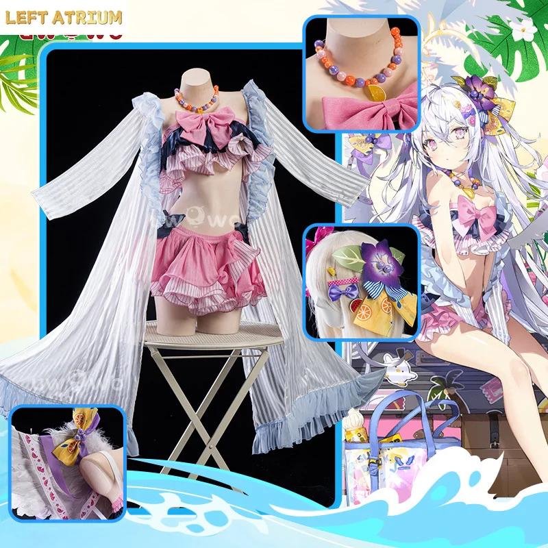 

IN STOCK UWOWO Game Blue Archivee Shirasu Azusa Swimsuit Summer Cosplay Costume Female Party Clothing Uniform Outfits
