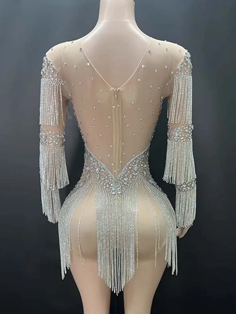 High Quality Hot Stamping Tassel Elastic Jumpsuit 2025 New Fashion Custom Women'S Clothing