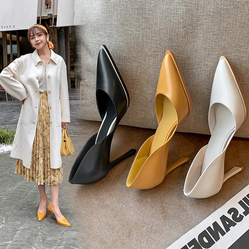 2023 New Pointed Toe Shoes Woman Shallow Fashion Newest Genuine Leather High Heels Pumps for Women Wedding Party Women\'s Shoes