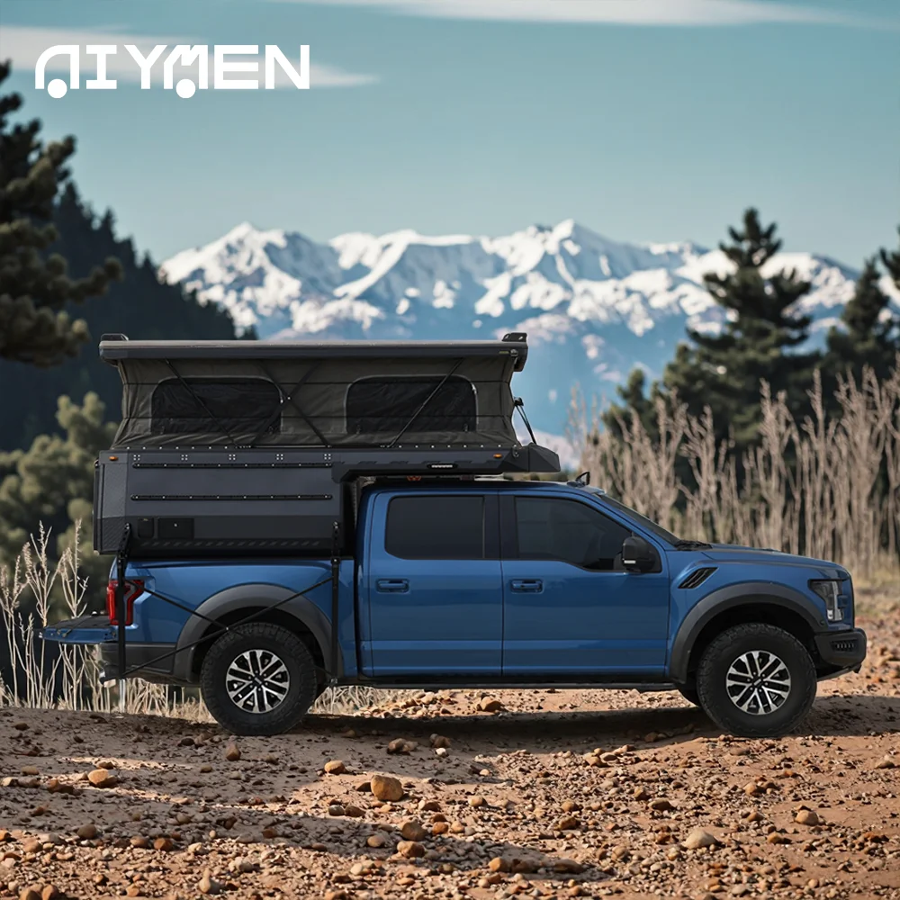 Modern Manufacturer's Foldable Movable Truck Bed Tent Pop-Up Camper Body Expedition Overland Slide-In Pickup Truck Camper view 3