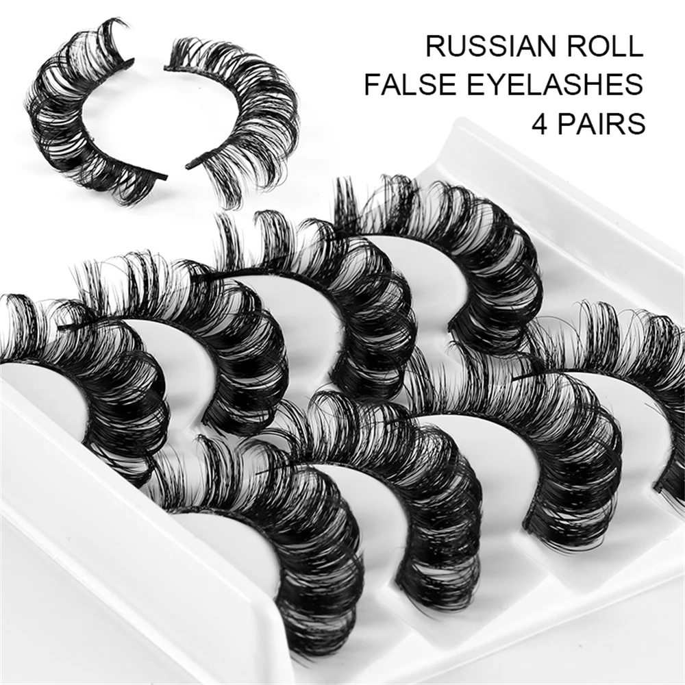 Multilayered Bushy Russian DD Curl Eyelash Extensions Material DIY Cosplay Makeup Bushy Simulation False Lashes for Volume