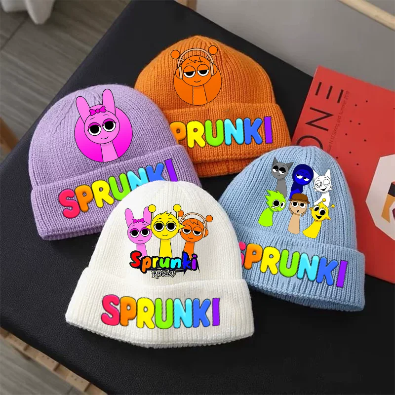 Nuevo Sprunki gorro tejido para niños, gorro de juego, gorro bonito para niños, gorros cálidos y suaves y cómodos para invierno, gorro para niños y niñas, regalo de cumpleaños