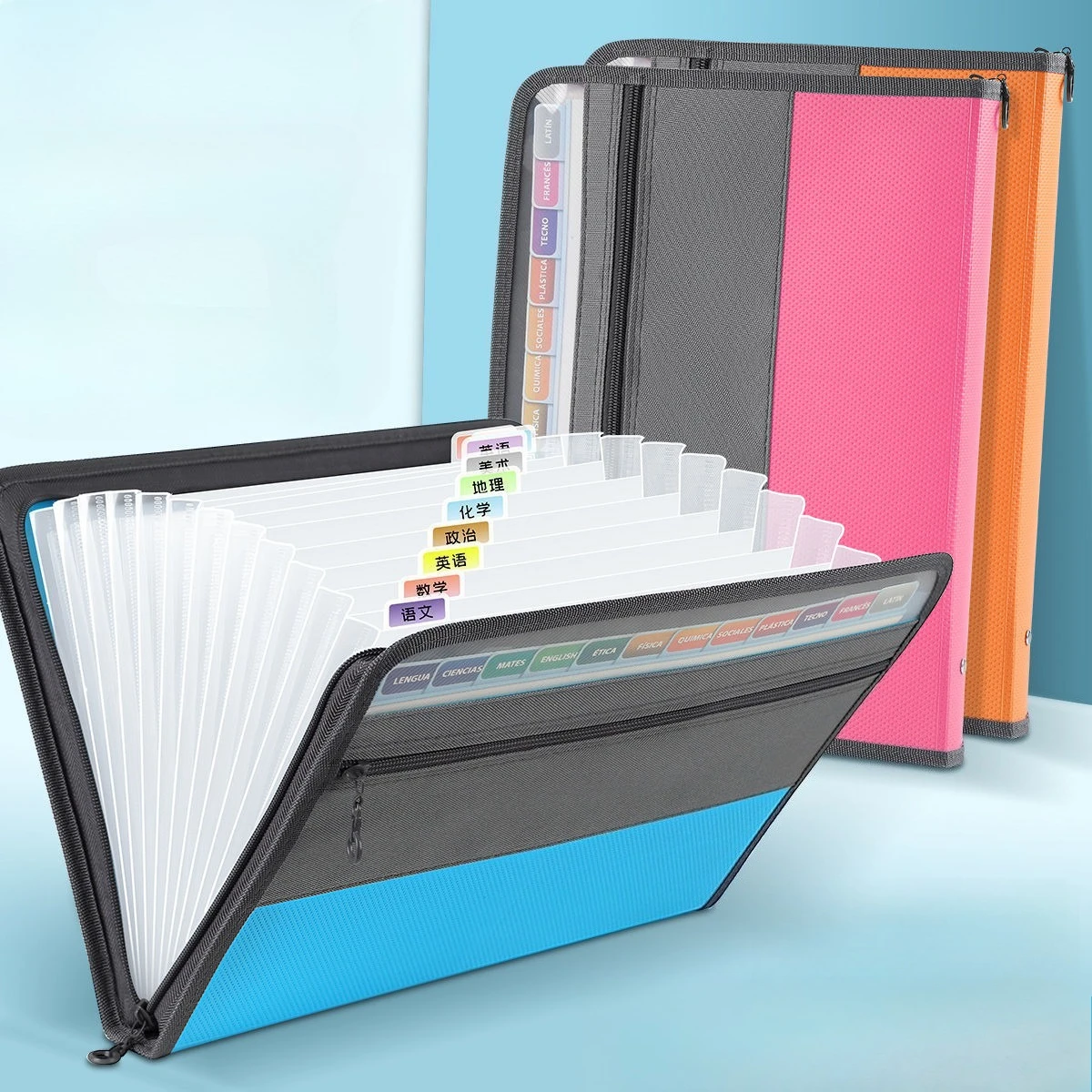 

13 Pockets File Folder Organizer Multi-Purpose Storage Bag Student Test Papers Accordion File Document Storage Bag Office School