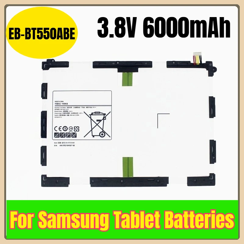 

EB-BT550ABE 3.8V 6000mAh Tablet Batteries for Samsung Galaxy Tab A 9.7 T550 T555 SM-T550 SM-P550 SM-P351