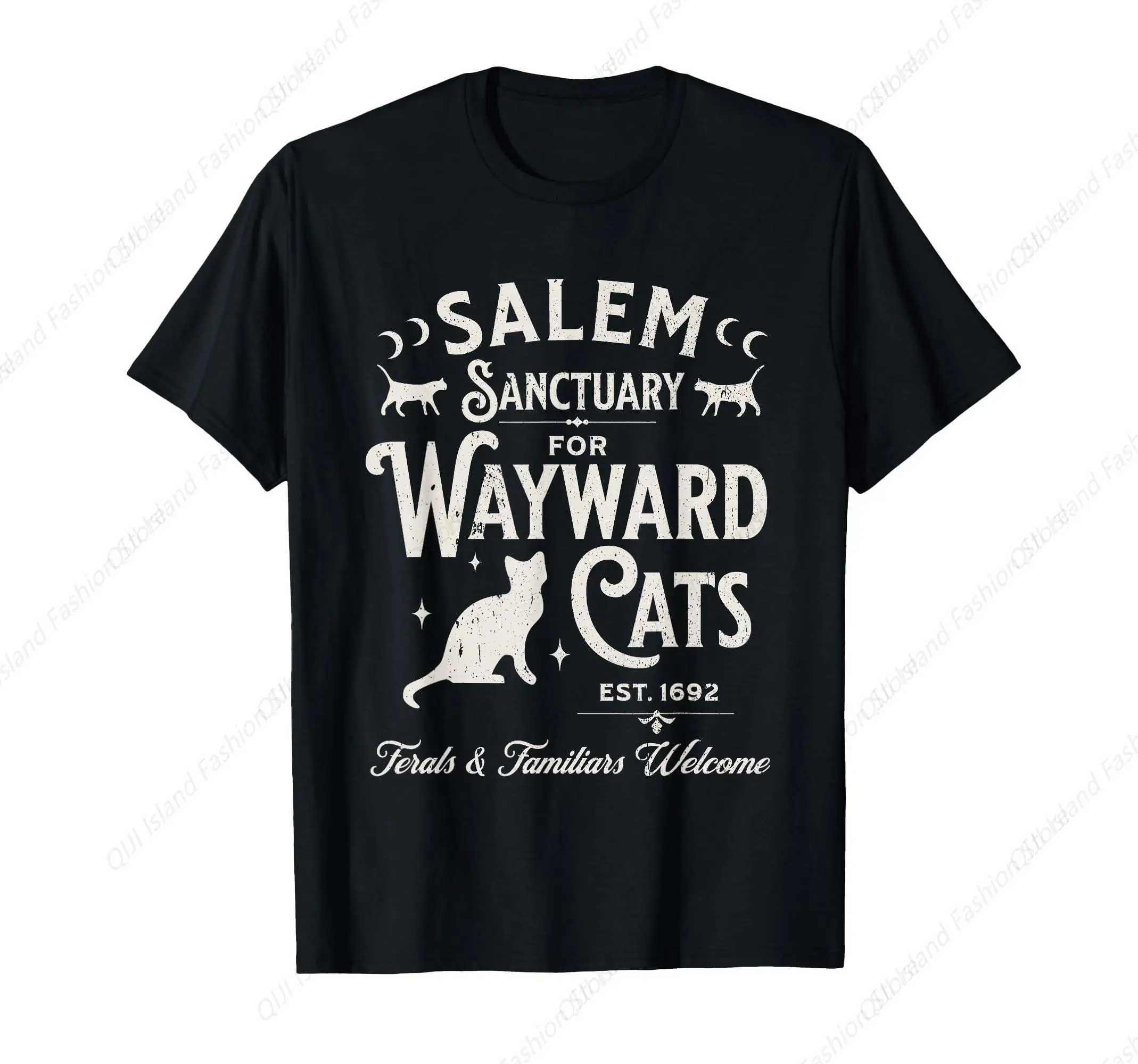 

Funny Black Cats Witch Salem Sanctuary for Wayward Halloween T-Shirt