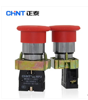 CHNT push button switch emergency stop rotary NP2-BS542 XB2 mushroom head emergency stop button NP2-BC31 NP2-BC42 NP2-BS545