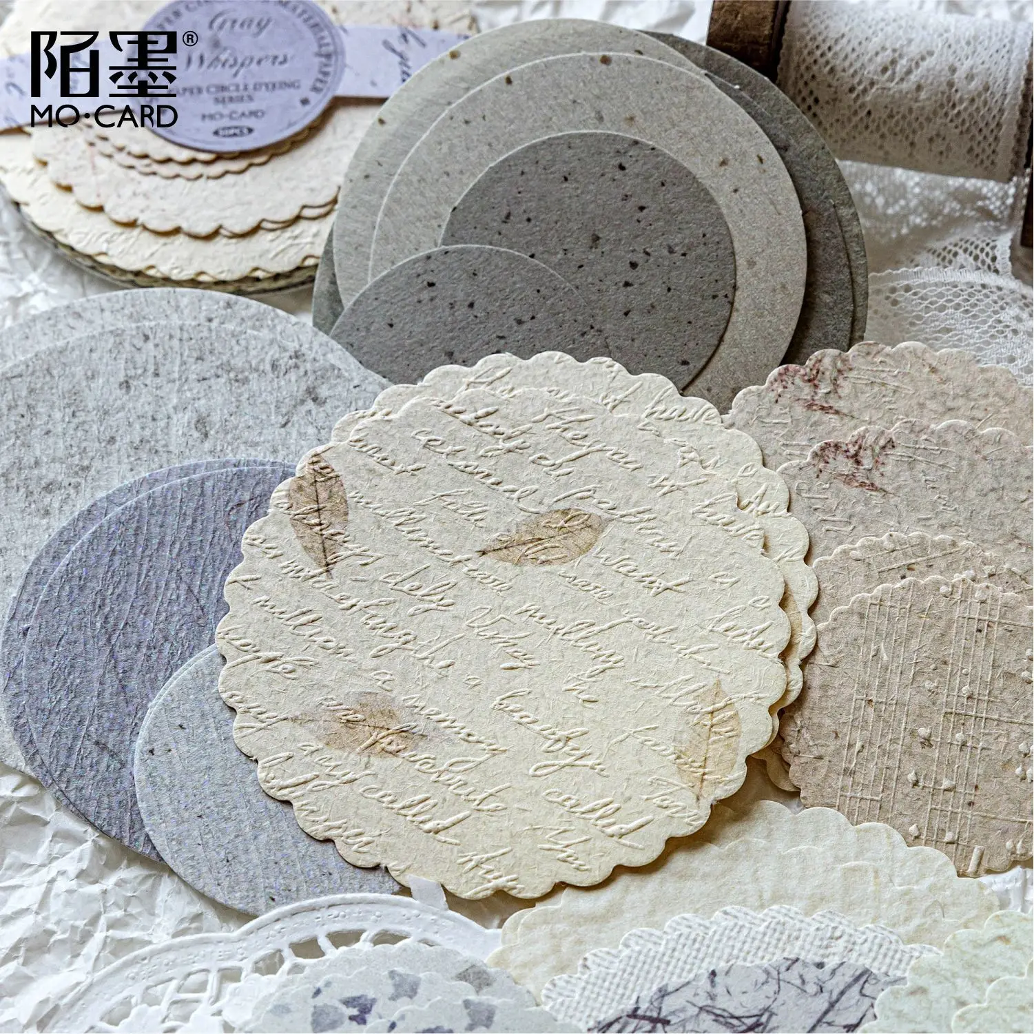 24sets/lot Memo Pads Material Paper Circular paper between papers Junk Journal Scrapbooking  Background Decoration stationery