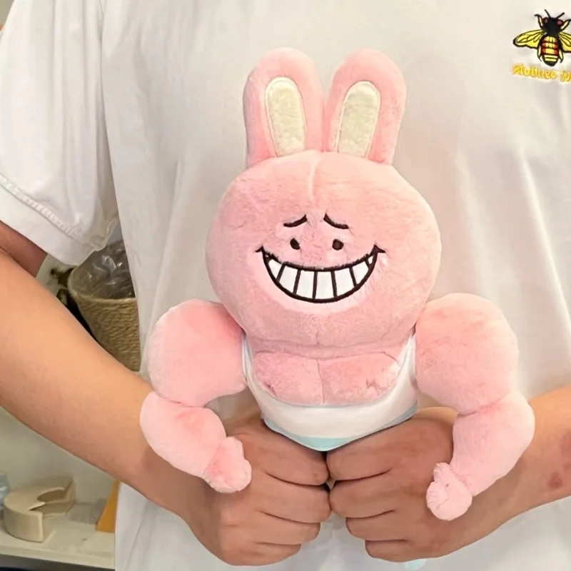 

Potdemiel Honey Bear Muscle Rabbit Cute Plush Doll - Handsome Boyfriend Gift New Christmas Funny Soft Toy