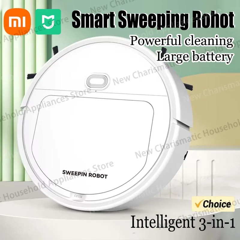 Xiaomi 3-in-1 Intelligent Sweeping Robot Drag Sweep Suction Integrated Mini Vacuum Cleaner High-power Household Sweeping Machine