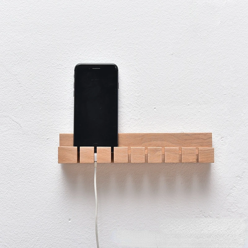 

Wooden Cable Organizer for USB, Cable Management Tray, Wooden Cord Organizer, Multiple Slots, Cable Holder, Home Decor