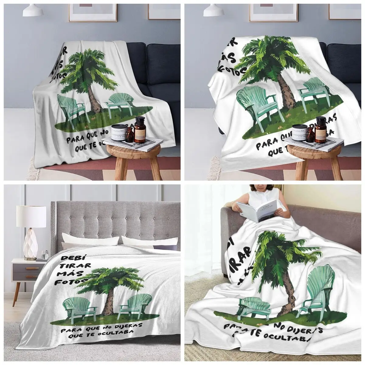 Bad Bunny DTMF Debi Tirar Mas Fotos Album Gift Lyric Blankets Soft Warm Flannel Throw Blanket Bedspread for Bed  Home Couch