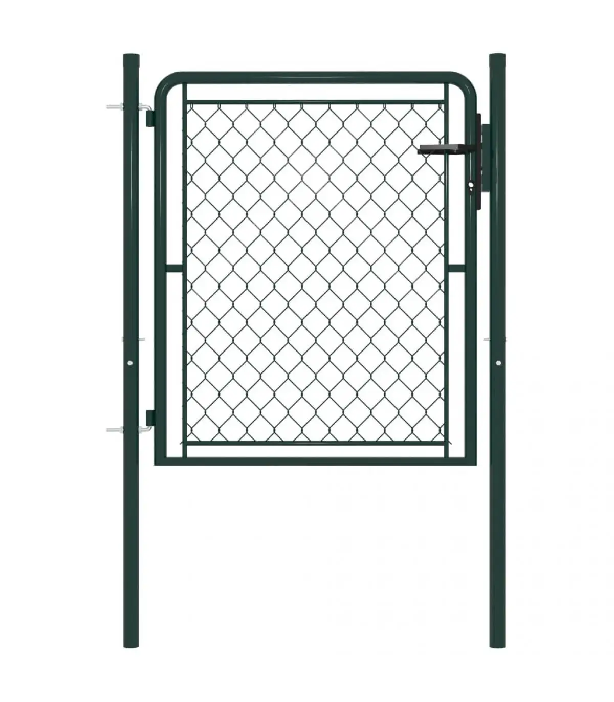 Garden doors fence gate for garden steel green 100x75 cm