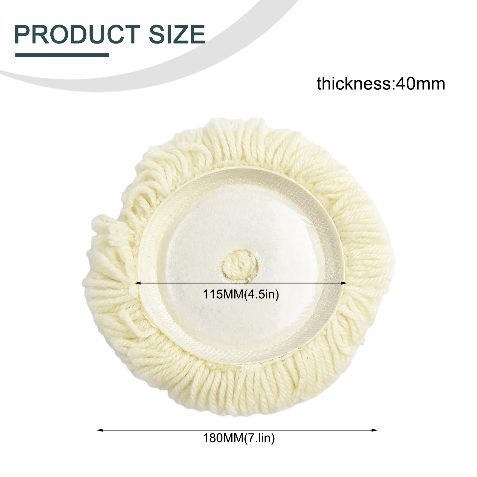 

Brand New Polishing Pad Wool White Practical Pure Natural 1 Pcs 180mm Automobile Manufacturing Automobile Wheels