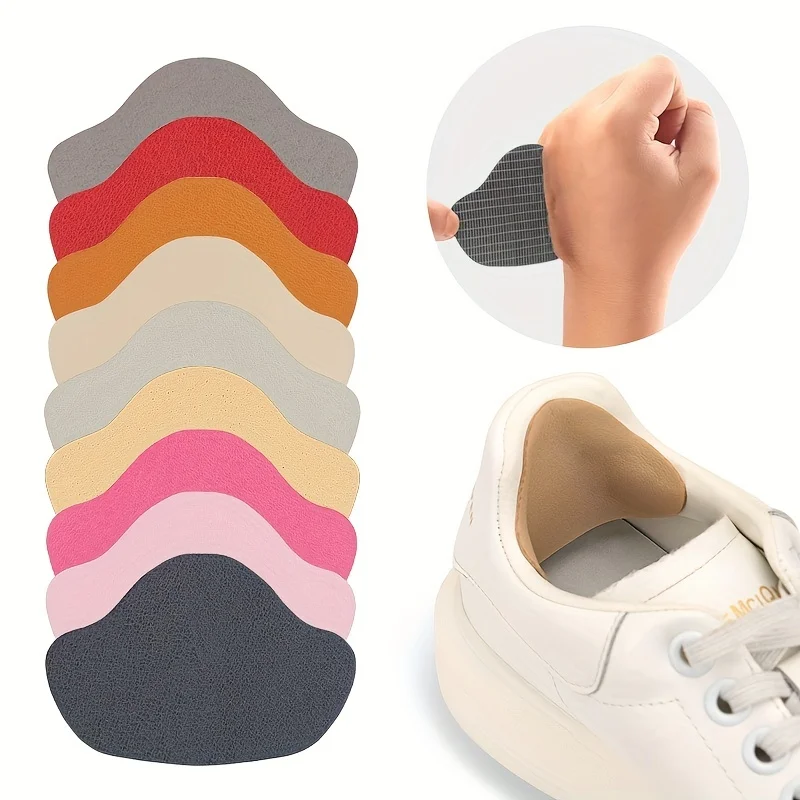 

4pcs Heel Wear-resistant Hole Lining Repair Subsidy, Self-Adhesive Microfiber Sneaker Heel Repair Shoe Stickers,