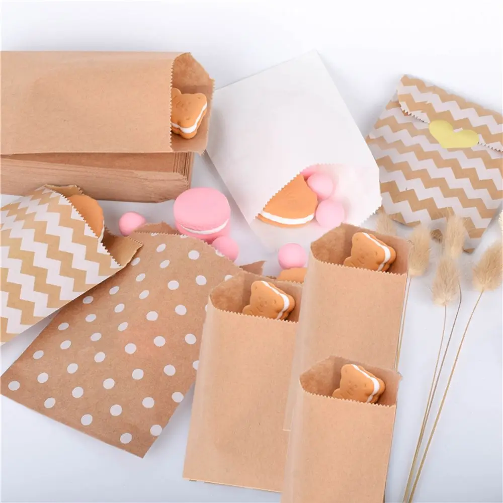 15 ซม.* 10 ซม.50pcs PARTY Pastry TOOL อุปกรณ์ห่อเบเกอรี่ PopCorn BAG Candy บิสกิตกระเป๋าบรรจุกระเป๋าถุงกระดาษคราฟท์